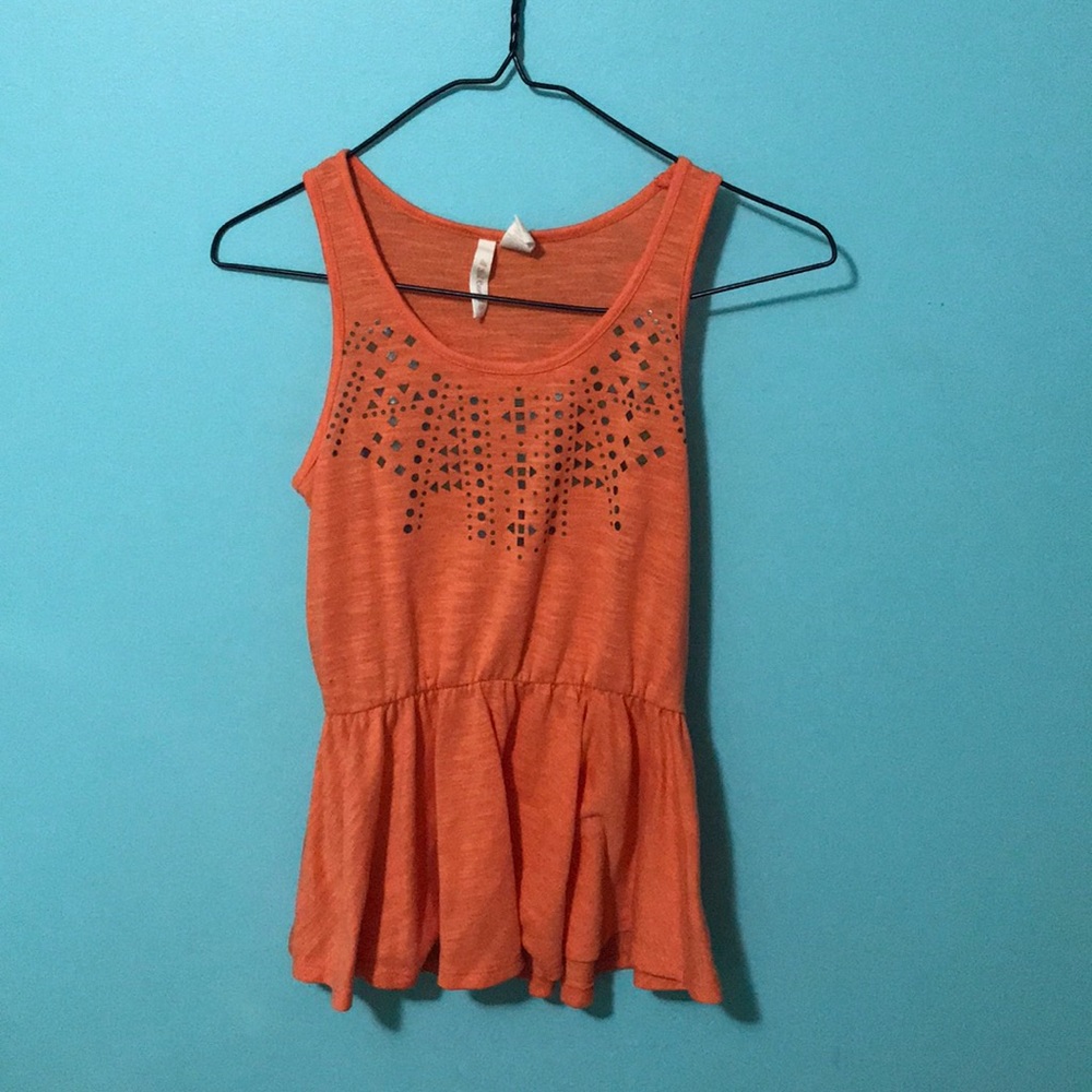 Coral dressy tank top